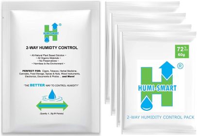 Humi-Smart 72% RH 2-Way Humidity Control Packet – 60 Gram 4 Pack