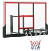Soozier Wall Mounted Basketball Hoop, Basketball Goal Combo Kit with 43" x 30" Shatter Proof Backboard