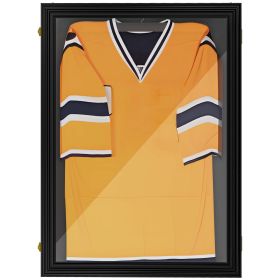 24" x 32" Acrylic Shadow Box Frame, UV-Resistant Jersey Display Case with T-shirt Hanger and 2 Keys, Black
