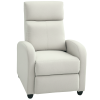 Fabric Recliner Chair Manual Home Theater Seating Single Reclining Sofa Chair with Padded Seat for Living Room, Cream White