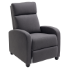 Fabric Recliner Chair Manual Home Theater Seating Single Reclining Sofa Chair with Padded Seat for Living Room, Dark Grey