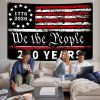 Probsin Large 250 Anniversary USA Backdrop 72" x 48" 250 Years America Flag 1776-2026 We The People Patriotic Poster Hanging Supplies Wall Decor Bulle
