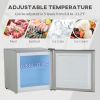 1.1 Cu. Ft. Mini Freezer, Compact Upright Freezer with Reversible Door, Removable Shelf, Adjustable Temperature, Grey