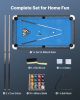 Pool Table, 7 ft Portable Billiards Tables, Adjustable Feet Stable Game Table, Entertainment Set Includes Ball, Cue, Rack, Chalk and Brush