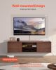 VEVOR Floating TV Stand, 60" Wall Mount Entertainment Center with Adjustable Shelf & Sliding Doors
