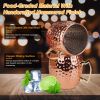 4Pcs Moscow Mule Mugs 18OZ Copper Plating Cocktail Cup Set With Straws Stainless Steel Lining Hammered Cups For Wine Beer Cocktail Cold Drinks