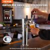 Triple Taps Draft Beer Tower Dispenser, Stainless Steel Keg Beer Tower