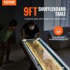 Shuffleboard Table, 9 ft LED Light Up Shuffleboard for Family Game Room, 2 in 1 Shuffleboard and Bowling Combo Game Set