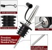 12/24/48/100 Pack Liquor Pour Spout, Stainless Steel Classic Bottle Pourers with Rubber Dust Cap, Speed Wine Bottle Pourer for Liquor Bottle