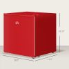 HOMCOM 1.1 Cu.Ft Countertop Mini Freezer, Compact Upright Freezer with Removable Shelves, Red