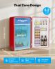 Mini Fridge, 3.2 Cu.Ft, Single Door Compact Refrigerator with Adjustable Temperature, Glass Shelf, Energy Efficient Dorm Fridge
