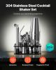 Cocktail Shaker Set 14 Pcs Bartender Kit Stainless Steel Bar Tool Set Silver