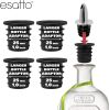 12 Pack Classic Chromed Bottle Pourers, Liquor Pourers for Alcohol, Olive Oil