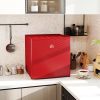 HOMCOM 1.1 Cu.Ft Countertop Mini Freezer, Compact Upright Freezer with Removable Shelves, Red