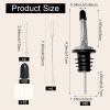 80 Pack Stainless Steel Bottle Pourers Tapered Liquor Pourers with Rubber Dust Caps Tapered Pour Spouts for Liquor Bottles Vinegar Bottle Dispenser fo