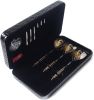 Steel Tip Darts Set with Deluxe Darts case Black Scorpion Series & 6 pcs nylon shafts and flights