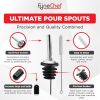 48 Pack Stainless Steel Bottle Pourers for Alcohol, Liquor, and Wine - Bar Accessories, Spouts for Bottles and Dispensers