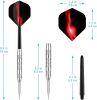 12 Pack Steel Tip Darts,24G Professional Metal Darts Set for Dartboard