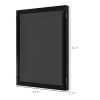 24" x 32" Acrylic Shadow Box Frame, UV-Resistant Jersey Display Case with T-shirt Hanger and 2 Keys, Black