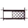 Wall Mount Wine Rack with Glass Holder & Storage Shelf