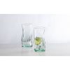 (2 pack) Clear Green Glassware, 14.9 oz