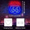 Route 66 LED Neon Sign Light,USB-Powered Wall Art,Energy-Saving,Vintage Man Cave Decor for Bedroom, Office, Hotel, Cafe, or Recreation Room
