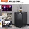 VEVOR Beer Kegerator, Dual Tap Draft Beer Dispenser, Full Size Keg Refrigerator with CO2 Cylinder, Shelves, Drip Tray & Rail