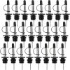 24 Pack Liquor Pour Spout, Stainless Steel Classic Bottle Pourers with Rubber Dust Cap, Speed Wine Bottle Pourer for Liquor Bottle, Oil Bottles