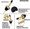 24 Pack Liquor Pour Spouts Set Stainless Steel bottle spout and Liquor Pourers Dust Caps Covers Gold