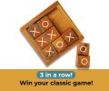 Tic Tac Toe for Kids and Adults Coffee Table Living Room Decor and Desk Decor Family Games Night Classic Board Games Wood Rustic for Families Size 4 I