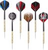 18 pcs Steel Tip Darts Set for Dartboard Metal Point PVC Dart Flights