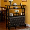 Bar table, dining table, home bar with storage