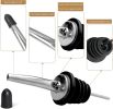 80 Pack Stainless Steel Bottle Pourers Tapered Liquor Pourers with Rubber Dust Caps Tapered Pour Spouts for Liquor Bottles Vinegar Bottle Dispenser fo