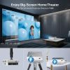 Native 1080P WiFi Bluetooth Projector, DBPOWER 8000L Full HD Outdoor Movie Projector Support iOS/Android Sync Screen&Zoom