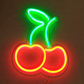 Cherry LED Neon Wall Sign (Wattage: AU Plug, Emitting Color: 33X40cm)