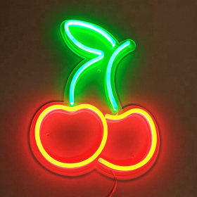 Cherry LED Neon Wall Sign (Wattage: US Plug, Emitting Color: 33X40cm)
