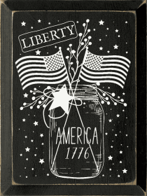 America 1776 Primitive jar (Color: Black)