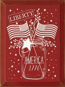 America 1776 Primitive jar (Color: Red)