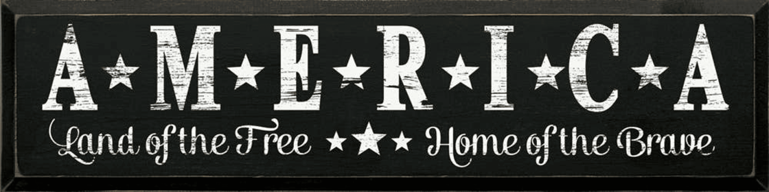 America Land Of The Free, Home Of The Brave (Color: Black)