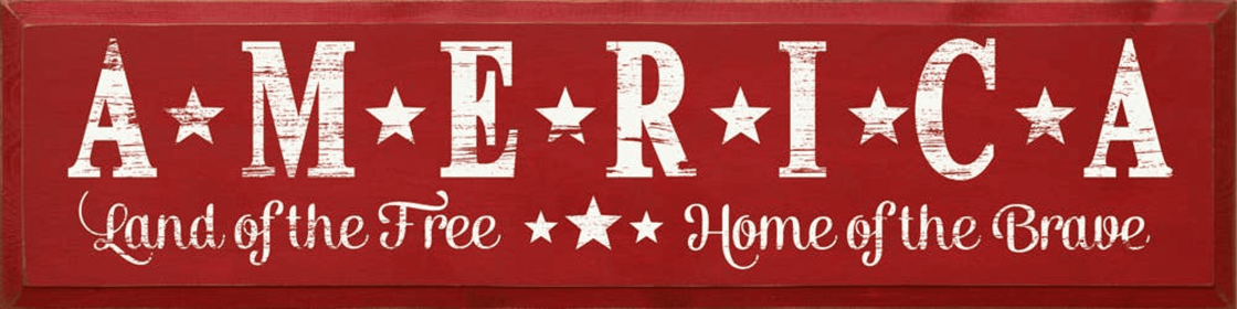 America Land Of The Free, Home Of The Brave (Color: Red)