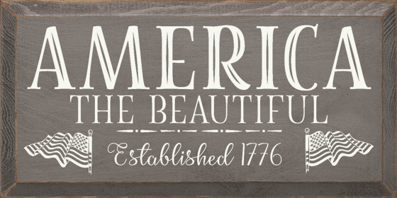 America The Beautiful Established 1776 (Color: Anchor Gray)