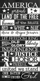 America, Proud, Land Of The Free... Farmhouse (Color: Ebony)