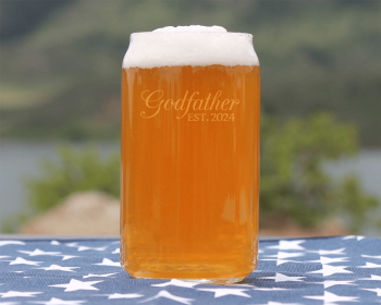 Decorative 2024 New Beer Can Pint Glass -  Gifts (Option: Godfather)