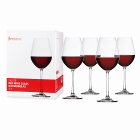 Spiegelau Salute Glass (Set Of 4) (Color: Clear/Red Wine, size: 19.4 oz)