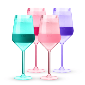 Wine FREEZE Stemmed Cooling Cups Set by HOST (Color: Tinted)