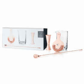 4-Piece Mixologist Barware Set By Viski (Color: Copper)
