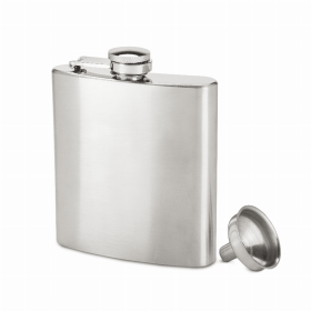 Flask By Twine (Color: Silver (With Funnel), size: 6 Oz)