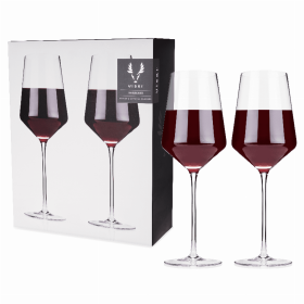 Angled Crystal Glasses By Viski (Option: Bordeaux)