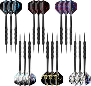 Metal Tip Darts, Steel Tip Darts, Professional Metal Darts, Darts Metal Tip Set, Metal Darts for Dartboard (Color: Symbols-Black)