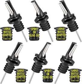 3-in-1 Liquor Pour spout with Built-in Fruit Fly Protection - Dishwasher Safe Hygienic Alcohol Speed Spouts - Also for Olive Oil, Juice (Item Weight: 0.32 ounces)